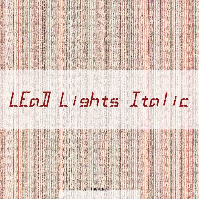 LEaD Lights Italic example